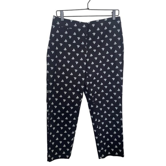 J. Jill Black Pants w/Paisley Pattern Size 10P - Picture 2 of 6